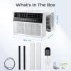 image:imageElectactic UShaped Window Air ConditionerWindow AC Unit Cools up tp 450 SqFt Saddle Air Conditioner Window Unit with Full Window ViewLow NoiseCoolDryFan ModesWhite10000 BTU Upgrade