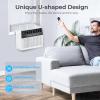image:imageElectactic UShaped Window Air ConditionerWindow AC Unit Cools up tp 450 SqFt Saddle Air Conditioner Window Unit with Full Window ViewLow NoiseCoolDryFan ModesWhite10000 BTU Upgrade