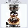 image:image2026 Upgrade 15 Bar Espresso Machine with Builtin AntiClog Coffee Grinder Expresso Coffee Machines with Milk Steam WandFrotherTamping ToolsEspresso Maker with Grinder for LattesSleek BlackAlmond