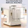 image:image2026 Upgrade 15 Bar Espresso Machine with Builtin AntiClog Coffee Grinder Expresso Coffee Machines with Milk Steam WandFrotherTamping ToolsEspresso Maker with Grinder for LattesSleek BlackAlmond