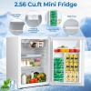 image:imageElectactic Compact Refrigerator 256 Cuft Mini Fridge with Freezer Single Door Refrigerator with Adjustable Temperature Settings Low noise for Bedroom Office Dorm WHITE