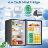 image:imageElectactic Compact Refrigerator 44 cuft mini fridge with Water Dispenser Single Door Refrigerator with Adjustable Temperature Settings Low noise for Bedroom Office Dorm BlackBlack