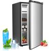 image:imageElectactic Compact Refrigerator 44 cuft mini fridge with Water Dispenser Single Door Refrigerator with Adjustable Temperature Settings Low noise for Bedroom Office Dorm BlackSilver