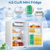 image:imageElectactic Compact Refrigerator 44 cuft mini fridge with Water Dispenser Single Door Refrigerator with Adjustable Temperature Settings Low noise for Bedroom Office Dorm BlackWhite