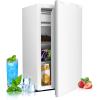 image:imageElectactic Compact Refrigerator 44 cuft mini fridge with Water Dispenser Single Door Refrigerator with Adjustable Temperature Settings Low noise for Bedroom Office Dorm BlackWhite