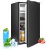 image:imageElectactic Compact Refrigerator 44 cuft mini fridge with Water Dispenser Single Door Refrigerator with Adjustable Temperature Settings Low noise for Bedroom Office Dorm BlackBlack