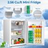 image:imageElectactic Compact Refrigerator 44 cuft mini fridge with Water Dispenser Single Door Refrigerator with Adjustable Temperature Settings Low noise for Bedroom Office Dorm BlackWhite