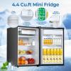 image:imageElectactic Compact Refrigerator 44 cuft mini fridge with Water Dispenser Single Door Refrigerator with Adjustable Temperature Settings Low noise for Bedroom Office Dorm BlackBlack with water dispenser