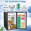 image:imageElectactic Compact Refrigerator 44 cuft mini fridge with Water Dispenser Single Door Refrigerator with Adjustable Temperature Settings Low noise for Bedroom Office Dorm BlackBlack