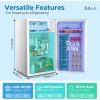 image:imageElectactic Compact Refrigerator 44 cuft mini fridge with Water Dispenser Single Door Refrigerator with Adjustable Temperature Settings Low noise for Bedroom Office Dorm BlackWhite