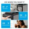 image:imageElectactic Countertop Ice Maker with 2L Dual Water Tank 8 Bullet Ice Fast in 6 Mins 26 lbsDay 2 Ice Sizes SelfCleaning ModeCompact Portable Ice Machine for Home and RV Stainless Steel