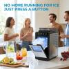 image:imageElectactic Countertop Ice Maker with 2L Dual Water Tank 8 Bullet Ice Fast in 6 Mins 26 lbsDay 2 Ice Sizes SelfCleaning ModeCompact Portable Ice Machine for Home and RV Stainless Steel