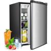 image:imageElectactic Compact Refrigerator 44 cuft mini fridge with Water Dispenser Single Door Refrigerator with Adjustable Temperature Settings Low noise for Bedroom Office Dorm BlackSilver