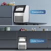 image:imageElectactic Commercial Ice Maker Machine 80Lbs24H Under Counter ice Machine with 24 Hours Timer amp LCD Panel 28lbs Storage SelfCleaning Freestanding Ice Maker for Home Bar Restaurant OfficeLight Silver