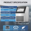 image:imageElectactic Commercial Ice Maker Machine 80Lbs24H Under Counter ice Machine with 24 Hours Timer amp LCD Panel 28lbs Storage SelfCleaning Freestanding Ice Maker for Home Bar Restaurant OfficeLight Silver