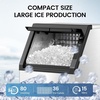 image:imageElectactic Commercial Ice Maker Machine 80Lbs24H Under Counter ice Machine with 24 Hours Timer amp LCD Panel 28lbs Storage SelfCleaning Freestanding Ice Maker for Home Bar Restaurant OfficeLight Silver
