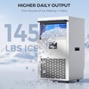 image:imageElectactic Commercial Ice Maker Machine 80Lbs24H Under Counter ice Machine with 24 Hours Timer amp LCD Panel 28lbs Storage SelfCleaning Freestanding Ice Maker for Home Bar Restaurant OfficeFull Stainless Steel