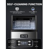 image:imageElectactic Commercial Ice Maker Machine80lbs24H Stainless Steel Ice Machine24lbs Storage Auto SelfCleaning Freestanding Ice Maker Ice Machine Freestanding for BarCafeRestaurantSilver