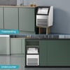 image:imageElectactic Commercial Ice Maker Machine80lbs24H Stainless Steel Ice Machine24lbs Storage Auto SelfCleaning Freestanding Ice Maker Ice Machine Freestanding for BarCafeRestaurantStainless Steel