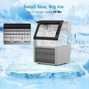 image:imageElectactic Commercial Ice Maker Machine80lbs24H Stainless Steel Ice Machine24lbs Storage Auto SelfCleaning Freestanding Ice Maker Ice Machine Freestanding for BarCafeRestaurantStainless Steel
