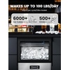 image:imageElectactic Commercial Ice Maker Machine80lbs24H Stainless Steel Ice Machine24lbs Storage Auto SelfCleaning Freestanding Ice Maker Ice Machine Freestanding for BarCafeRestaurantDark Silver