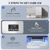 image:imageElectactic Commercial Ice Maker Machine80lbs24H Stainless Steel Ice Machine24lbs Storage Auto SelfCleaning Freestanding Ice Maker Ice Machine Freestanding for BarCafeRestaurantFull Stainless Steel