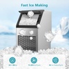image:imageElectactic Commercial Ice Maker Machine80lbs24H Stainless Steel Ice Machine24lbs Storage Auto SelfCleaning Freestanding Ice Maker Ice Machine Freestanding for BarCafeRestaurantStainless Steel
