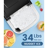 image:imageElectactic Countertop Ice Maker with Handle Stainless Steel Ice Machine 35 LbsDay Ice Making Capacity Includes Ice Scoop Ideal for Home Bar Party and Office UseSliverPellet IceBlack