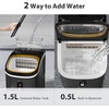 image:imageElectactic Countertop Ice Maker with Handle Stainless Steel Ice Machine 35 LbsDay Ice Making Capacity Includes Ice Scoop Ideal for Home Bar Party and Office UseSliverCube IceBlack