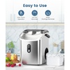 image:imageElectactic Countertop Ice Maker with Handle Stainless Steel Ice Machine 35 LbsDay Ice Making Capacity Includes Ice Scoop Ideal for Home Bar Party and Office UseSliverPellet IceSilver