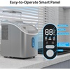 image:imageElectactic Countertop Ice Maker with Handle Stainless Steel Ice Machine 35 LbsDay Ice Making Capacity Includes Ice Scoop Ideal for Home Bar Party and Office UseSliverCube IceGrey