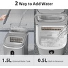 image:imageElectactic Countertop Ice Maker with Handle Stainless Steel Ice Machine 35 LbsDay Ice Making Capacity Includes Ice Scoop Ideal for Home Bar Party and Office UseSliverCube IceGrey