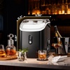 image:imageElectactic Countertop Ice Maker with Handle Stainless Steel Ice Machine 35 LbsDay Ice Making Capacity Includes Ice Scoop Ideal for Home Bar Party and Office UseSliverNugget IceBlack