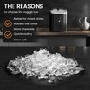 image:imageElectactic Countertop Ice Maker with Handle Stainless Steel Ice Machine 35 LbsDay Ice Making Capacity Includes Ice Scoop Ideal for Home Bar Party and Office UseSliverNugget IceBlack