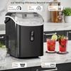 image:imageElectactic Countertop Ice Maker with Handle Stainless Steel Ice Machine 35 LbsDay Ice Making Capacity Includes Ice Scoop Ideal for Home Bar Party and Office UseSliverNugget IceBlack