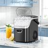 image:imageElectactic Nugget Ice Maker Countertop with Handle Ready in 5 Mins 34Lbs24H Ice Machine AutoCleaning Portable Pebble Ice Maker Removable Top Cover Basket amp Scoop for Home Kitchen RV BlackBlack
