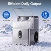 image:imageElectactic Nugget Ice Makers Countertop Soft Crushed Pellet Portable Ice Machine with AutoCleaning Function 35Lbs24H OneClick Operation Ice Makers for Kitchen Office HomeMoonlight Silver