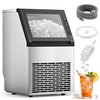 image:imageElectactic Commercial Ice Maker Machine 80Lbs24H Under Counter ice Machine with 24 Hours Timer amp LCD Panel 28lbs Storage SelfCleaning Freestanding Ice Maker for Home Bar Restaurant OfficeLight Silver