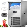 image:imageElectactic Commercial Ice Maker Machine 80Lbs24H Under Counter ice Machine with 24 Hours Timer amp LCD Panel 28lbs Storage SelfCleaning Freestanding Ice Maker for Home Bar Restaurant OfficeFull Stainless Steel