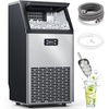 image:imageElectactic Commercial Ice Maker Machine80lbs24H Stainless Steel Ice Machine24lbs Storage Auto SelfCleaning Freestanding Ice Maker Ice Machine Freestanding for BarCafeRestaurantDark Silver