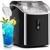 image:imageElectactic Countertop Ice Maker with Handle Stainless Steel Ice Machine 35 LbsDay Ice Making Capacity Includes Ice Scoop Ideal for Home Bar Party and Office UseSliverNugget IceBlack