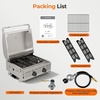 image:imageElectactic 20000 BTUs Portable Tabletop Gas Grill 2Burner Propane Grill with 251 Sqin Cooking Area Stainless Steel BBQ Grill with Foldable Legs Easy Assemble amp Clean for Patio Camping Tailgate2Burner with Foldable Legs  Brushed Silver