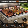 image:imageElectactic 20000 BTUs Portable Tabletop Gas Grill 2Burner Propane Grill with 251 Sqin Cooking Area Stainless Steel BBQ Grill with Foldable Legs Easy Assemble amp Clean for Patio Camping Tailgate2Burner with Foldable Legs  Silver