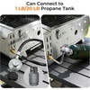 image:imageElectactic 20000 BTUs Portable Tabletop Gas Grill 2Burner Propane Grill with 251 Sqin Cooking Area Stainless Steel BBQ Grill with Foldable Legs Easy Assemble amp Clean for Patio Camping Tailgate2Burner with Foldable Legs  Silver