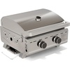 image:imageElectactic 20000 BTUs Portable Tabletop Gas Grill 2Burner Propane Grill with 251 Sqin Cooking Area Stainless Steel BBQ Grill with Foldable Legs Easy Assemble amp Clean for Patio Camping Tailgate2Burner with Foldable Legs  Brushed Silver