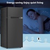image:image203 Cu Ft French Refrigerator 3Door French Door Refrigerator with Builtin Ice Maker Digital Temperature Control with Bottom Mount Freezer Drawer for Kitchen CommercialStainlessSteelGloss Black