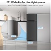 image:image203 Cu Ft French Refrigerator 3Door French Door Refrigerator with Builtin Ice Maker Digital Temperature Control with Bottom Mount Freezer Drawer for Kitchen CommercialStainlessSteelGloss Black