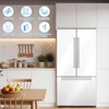 image:image203 Cu Ft French Refrigerator 3Door French Door Refrigerator with Builtin Ice Maker Digital Temperature Control with Bottom Mount Freezer Drawer for Kitchen CommercialStainlessSteelSilver