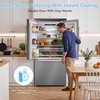 image:image203 Cu Ft French Refrigerator 3Door French Door Refrigerator with Builtin Ice Maker Digital Temperature Control with Bottom Mount Freezer Drawer for Kitchen CommercialStainlessSteelGrey