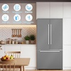 image:image203 Cu Ft French Refrigerator 3Door French Door Refrigerator with Builtin Ice Maker Digital Temperature Control with Bottom Mount Freezer Drawer for Kitchen CommercialStainlessSteelGrey